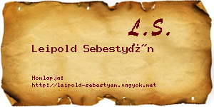 Leipold Sebestyén névjegykártya